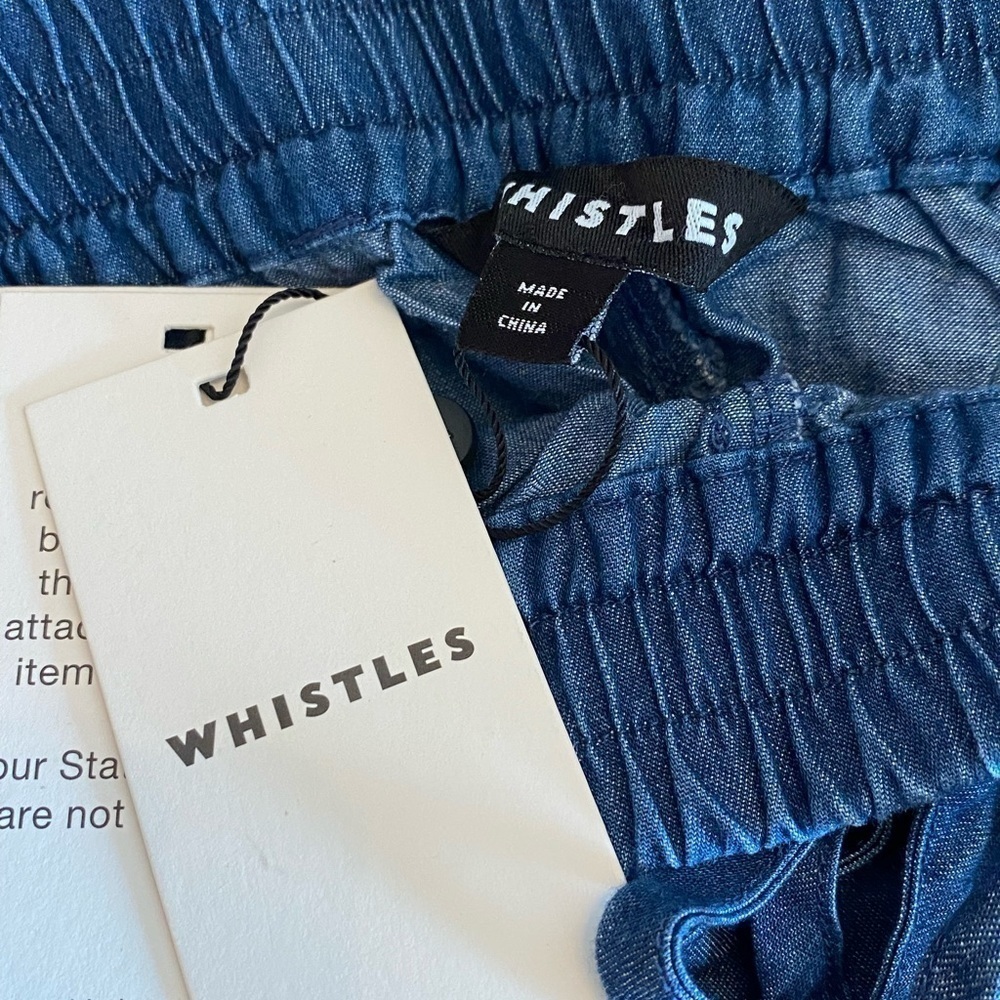 Whistles Lucy Chambray Barrel Leg Pants New with tags Size 14 - Picture 11 of 11
